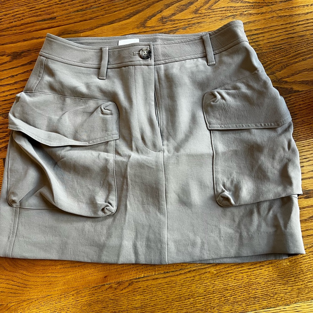 Khaki Cargo Mini Skirt